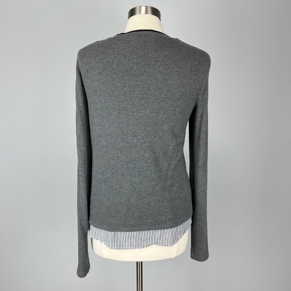 Bailey 44 Womens Manchester Gray Crew Neck Sweater Shirttail Hem size Large - Picture 10 of 16